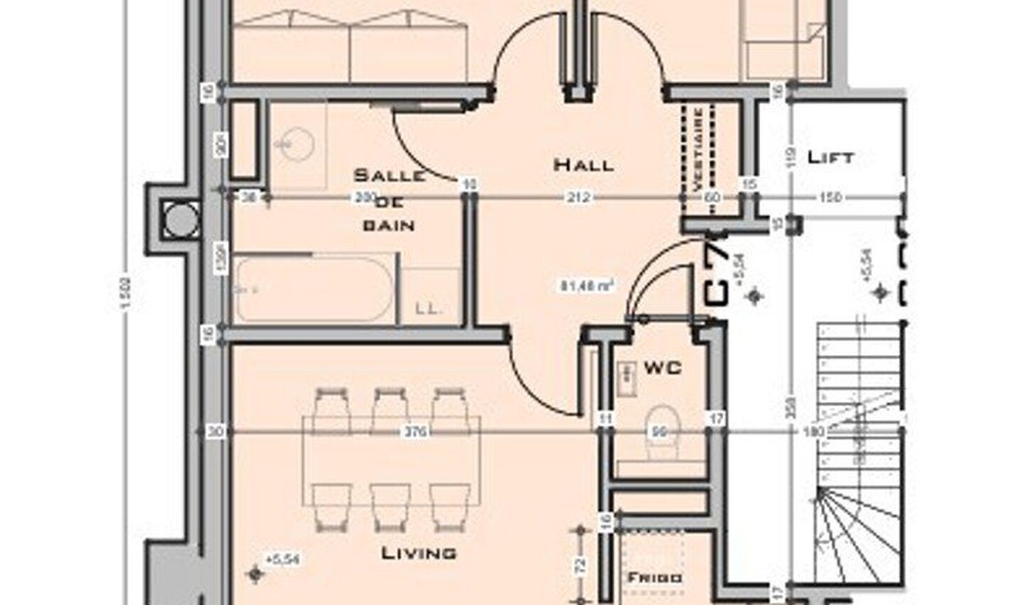 Appartement te huur in Sint-Agatha-Berchem